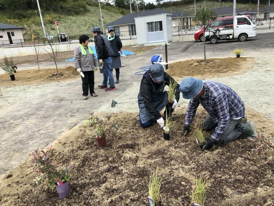 造園工事の様子